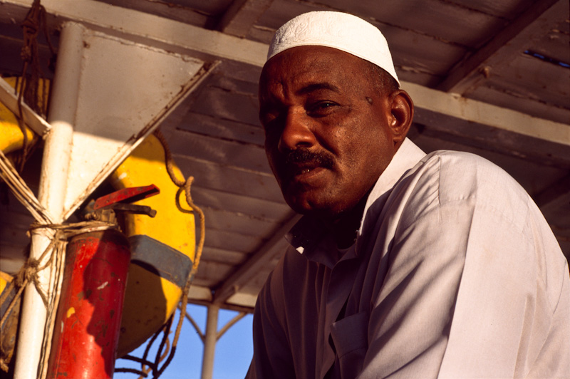 Aside from not speaking Spanish, I definitely don’t know any Sudanese. This boat captain was from Sudan, working in southern Egypt. When I showed him the camera he lifted his eye brows, as if to say, “Well as long as it doesn’t hurt too much, fire away.”